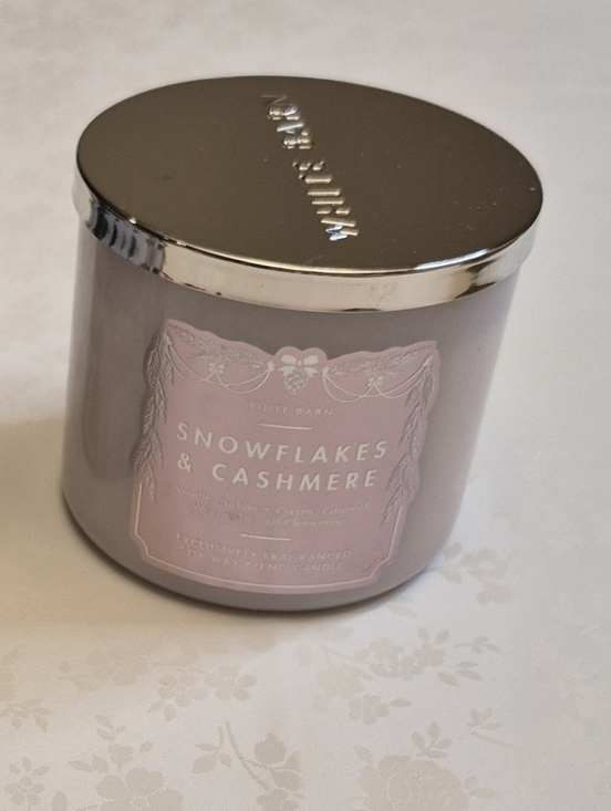 Bath & Body Works Other - 3 Wick Candle Bath & Body Works Snowlakes & Cashmere